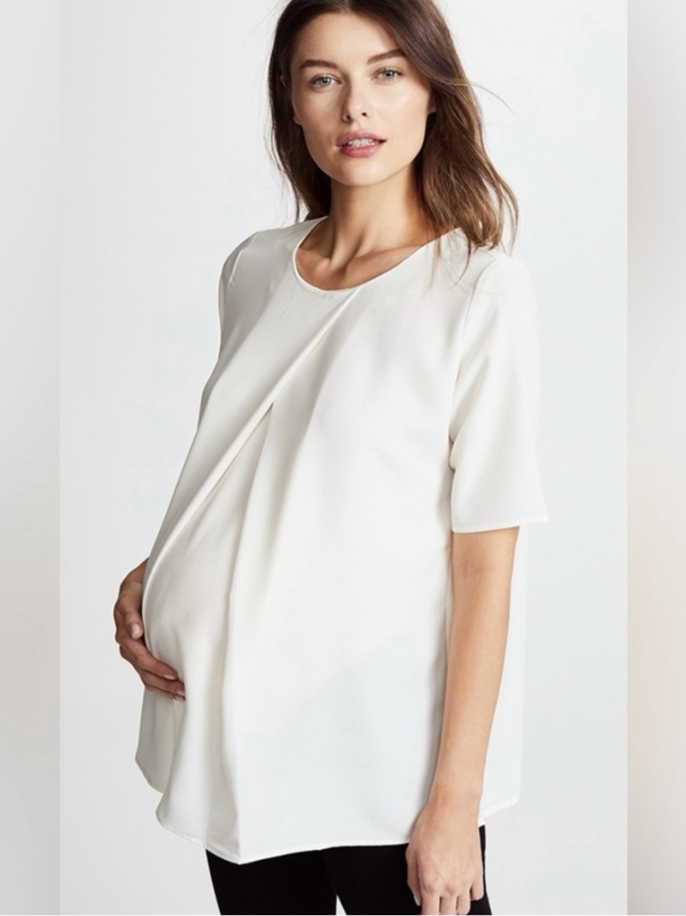 Hatch off white pullover maternity blouse Size 3 (L)